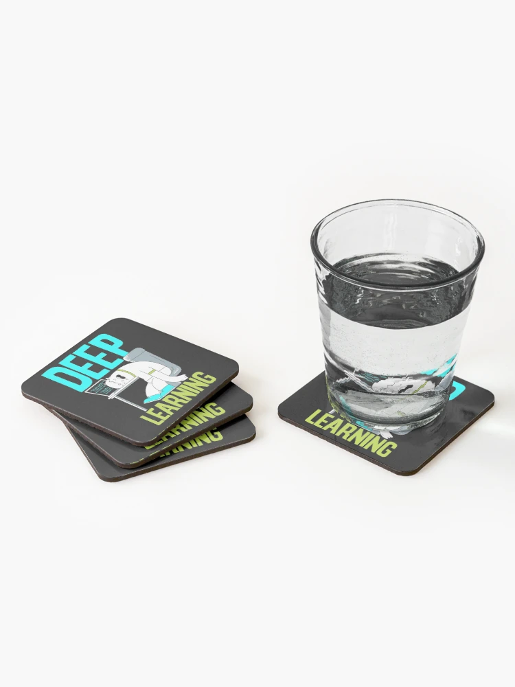 Thumbnail 2 of 5, Coasters (Set of 4), Deep Learning Funny Artificial Intelligence Machine Learning designed and sold by ShopTheStyle.