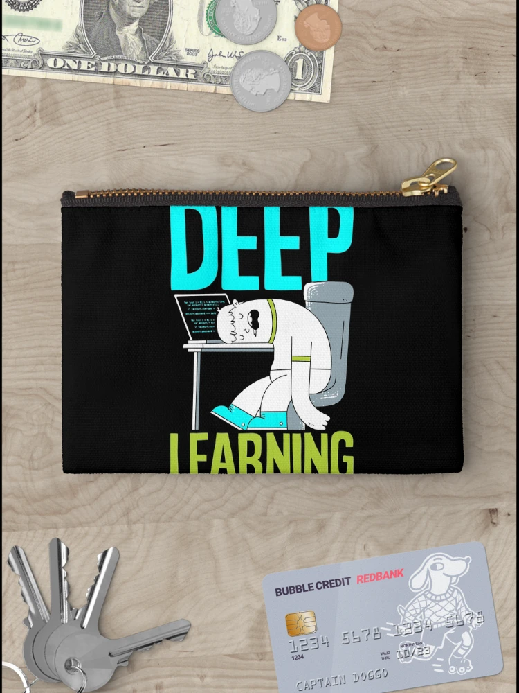Thumbnail 3 of 4, Zipper Pouch, Deep Learning Funny Artificial Intelligence Machine Learning designed and sold by ShopTheStyle.