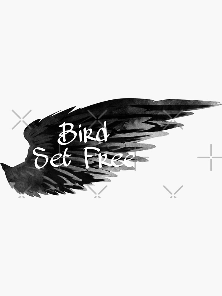 "Bird Set Free Wing Design" Sticker for Sale by madkeenoff Redbubble