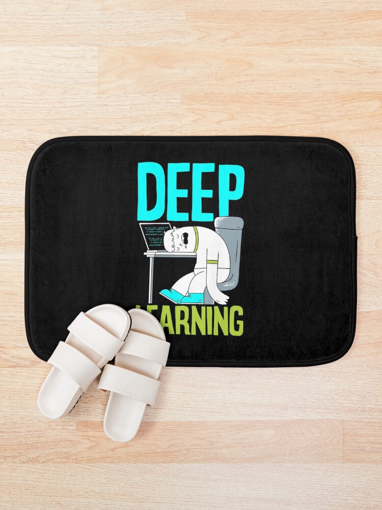 Thumbnail 1 of 6, Bath Mat, Deep Learning Funny Artificial Intelligence Machine Learning designed and sold by ShopTheStyle.