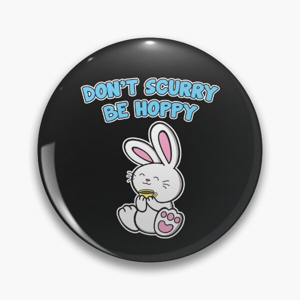 Item preview, Don't Scurry Be Hoppy - Cute Funny Bunny Clutches His Mug designed and sold by OopteesLydia.