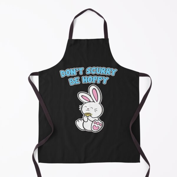 Item preview, Don't Scurry Be Hoppy - Cute Funny Bunny Clutches His Mug designed and sold by OopteesLydia.