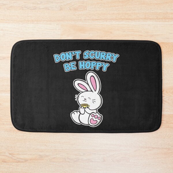 Item preview, Don't Scurry Be Hoppy - Cute Funny Bunny Clutches His Mug designed and sold by OopteesLydia.