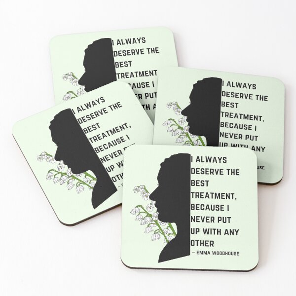 Item preview, 'Emma' - Jane Austen Quote designed and sold by JustabitBookish.