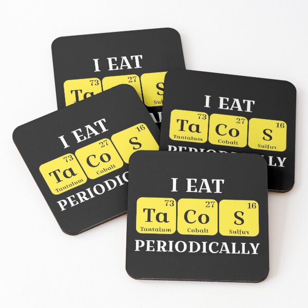Item preview, Tacos Chemistry Periodic Table Funny Humour  designed and sold by CuteDesigns1.