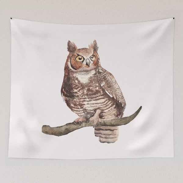 Item preview, Watercolor Owl designed and sold by virillanissa.