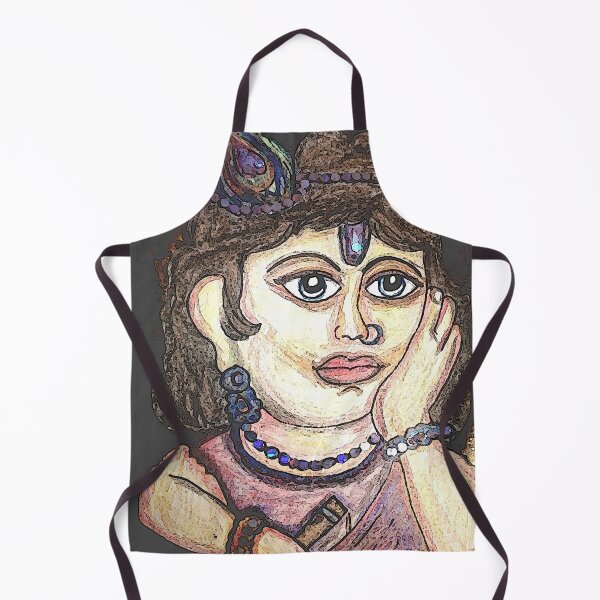 Item preview, Abstract Krishna watercolor caricature designed and sold by chicsignzodiac.