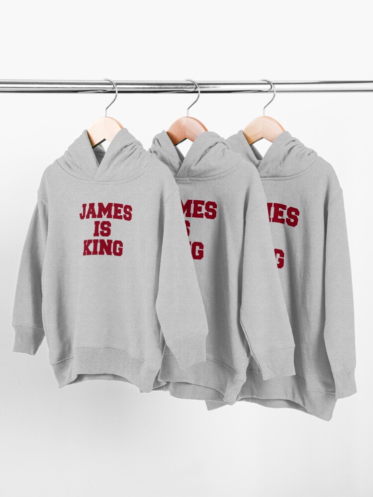 Alternate view of James is King Toddler Pullover Hoodie