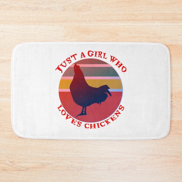 Item preview, Just a Girl Who Loves Chickens - Retro Sunset White Background designed and sold by KeysTreasures.