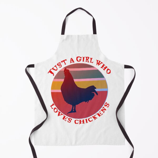 Item preview, Just a Girl Who Loves Chickens - Retro Sunset White Background designed and sold by KeysTreasures.