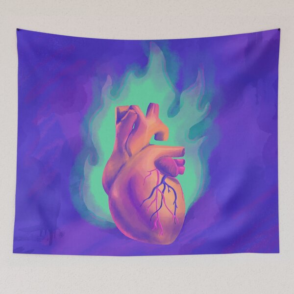 Item preview, Flaming Heart designed and sold by FSBennett.