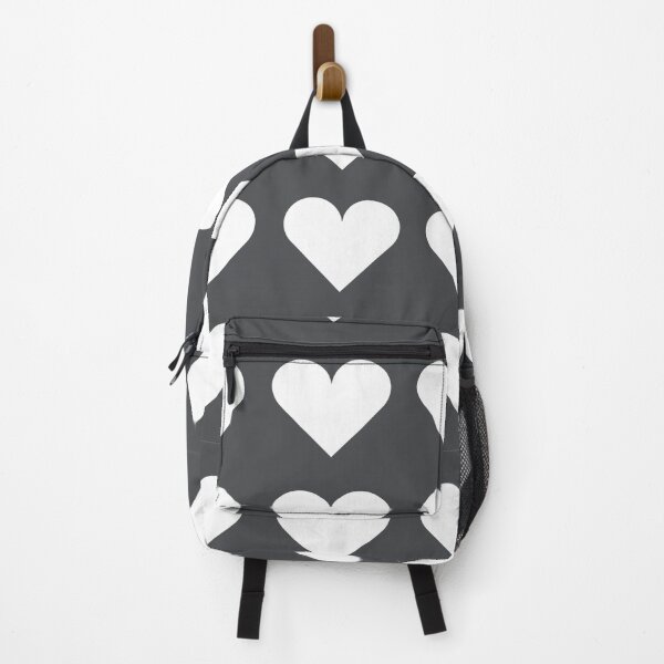 Item preview, Large WHITE & CHARCOAL GREY LOVE HEARTS designed and sold by RachelMacht.