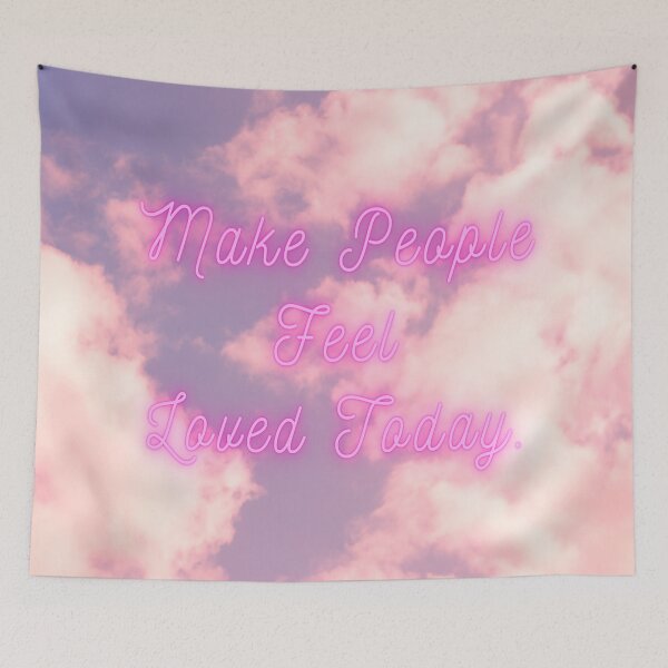 Item preview, Make people feel loved today pastel pink dreamy clouds designed and sold by JLPhotographer.