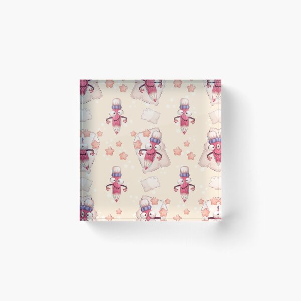 Item preview, Funny cute smiling pencil with stars and papers - Seamless Pattern designed and sold by MagicStrawberry.