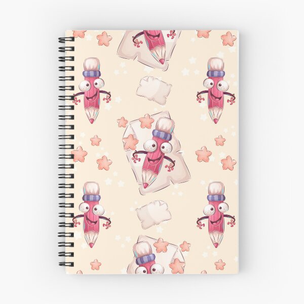 Item preview, Funny cute smiling pencil with stars and papers - Seamless Pattern designed and sold by MagicStrawberry.