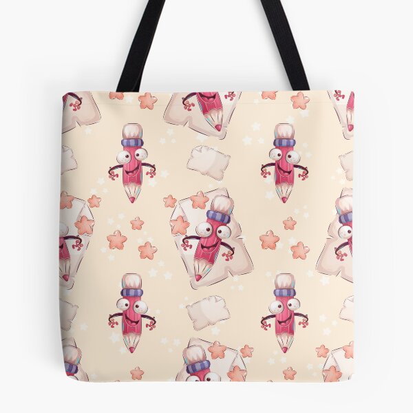 Item preview, Funny cute smiling pencil with stars and papers - Seamless Pattern designed and sold by MagicStrawberry.