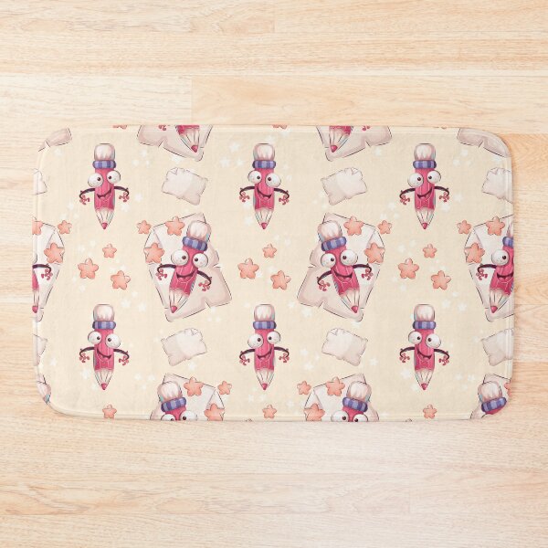 Item preview, Funny cute smiling pencil with stars and papers - Seamless Pattern designed and sold by MagicStrawberry.