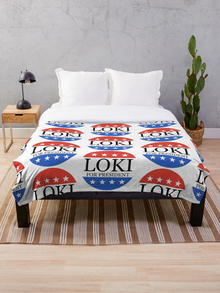 Loki For President Throw Blanket