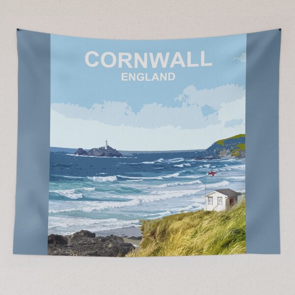 Item preview, Cornwall, England UK. British seaside landscape art designed and sold by BarbaraGlebska.