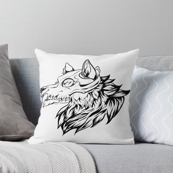 Item preview, Wolf head with skull designed and sold by ZoruCreations.