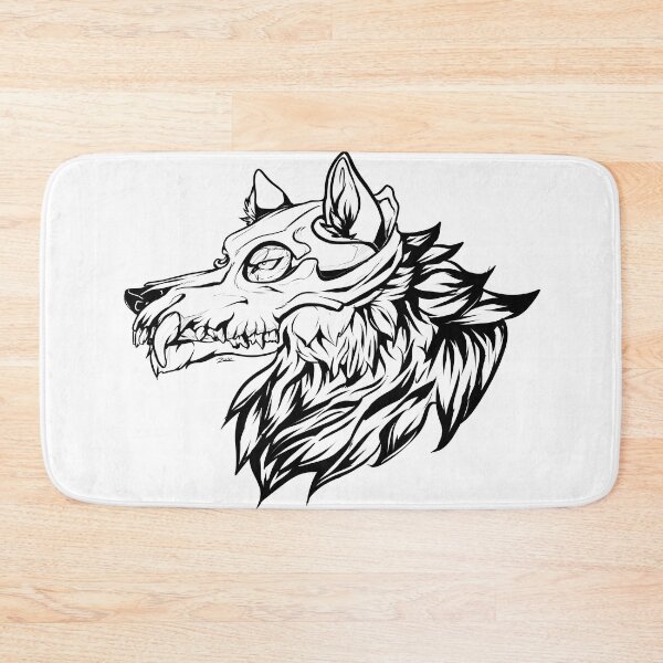 Item preview, Wolf head with skull designed and sold by ZoruCreations.