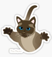 A cat can jump 5 times his own height. Sticker