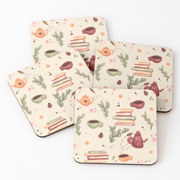 Item preview, aesthetic floral teapot pattern  designed and sold by HibiscusHeron.