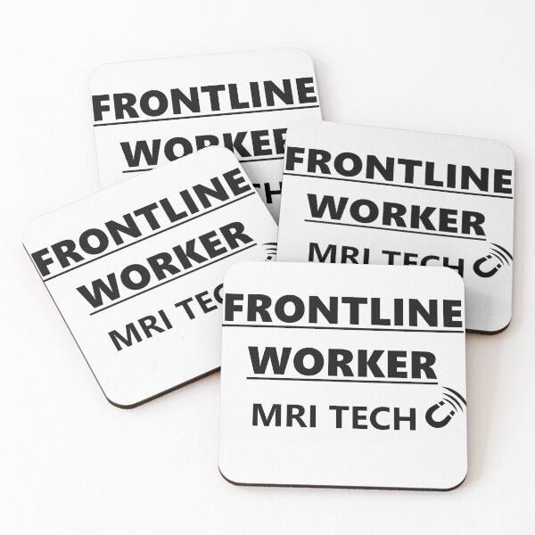 Item preview, FRONTLINE WORKER MRI TECH (black font) designed and sold by HumerusHumor.