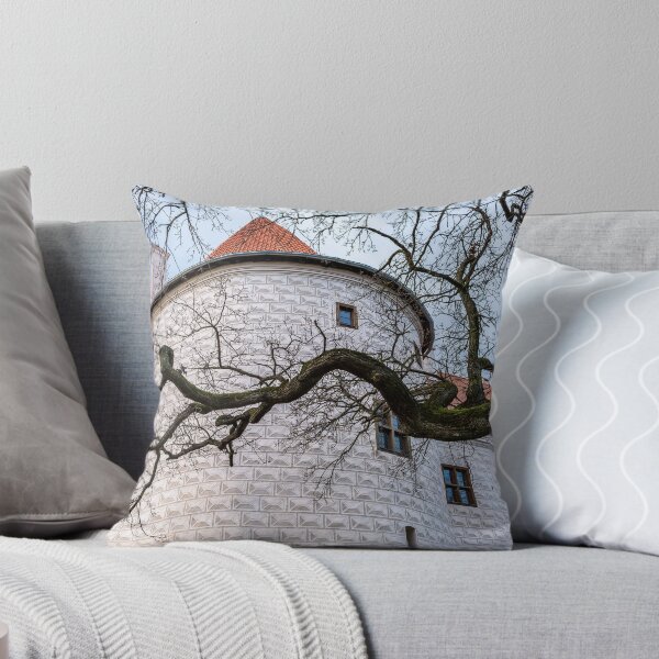 Item preview, Naked tree branch before the tower of Bauska Castle designed and sold by lena-maximova.