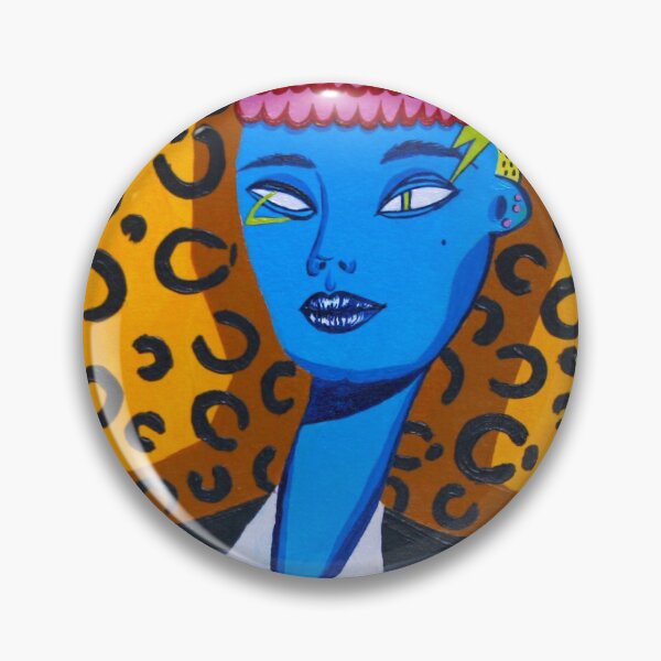 Item preview, portrait of blue woman designed and sold by Isakova-nebesi.