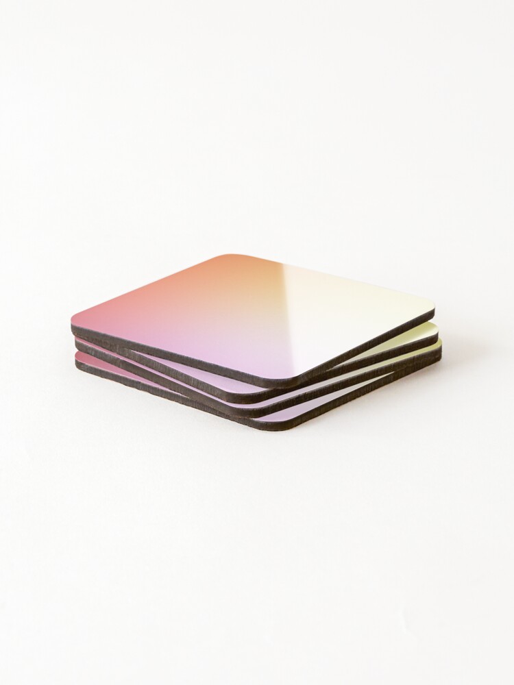Thumbnail 4 of 5, Coasters (Set of 4), Vivid Abstract Gradient Background designed and sold by Inimma.