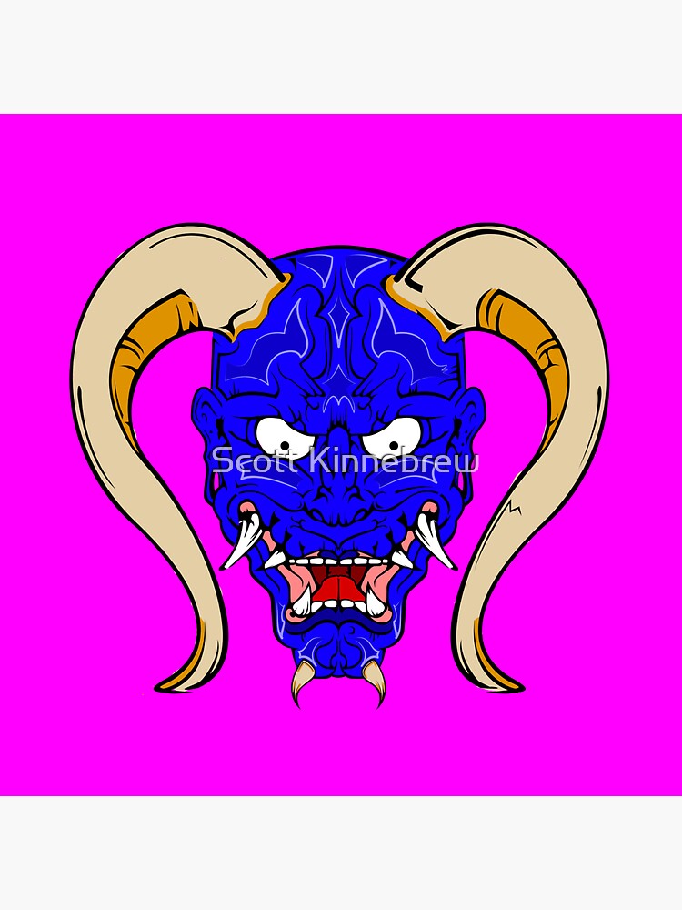 Thumbnail 4 of 4, Pillow, Blue Demon designed and sold by forcesodorkness.