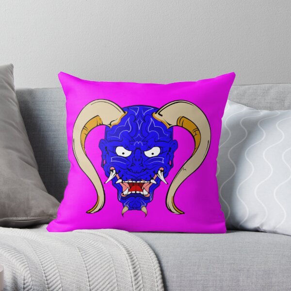 Blue Demon  Throw Pillow