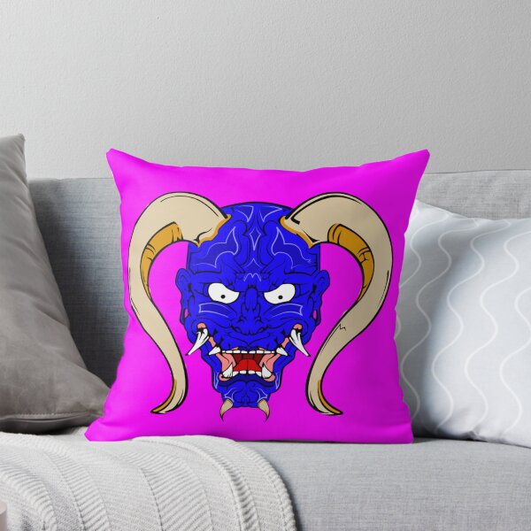 Blue Demon  Throw Pillow