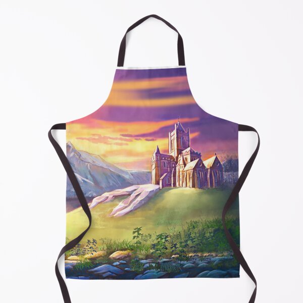 Item preview, Ireland, St Patrick's Cathedral, Irish Gothic Church at Sunset Fantasy Art Illustration designed and sold by aronia.