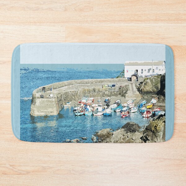 Item preview, Coverack, Cornwall, England. Summer seaside harbour landscape designed and sold by BarbaraGlebska.