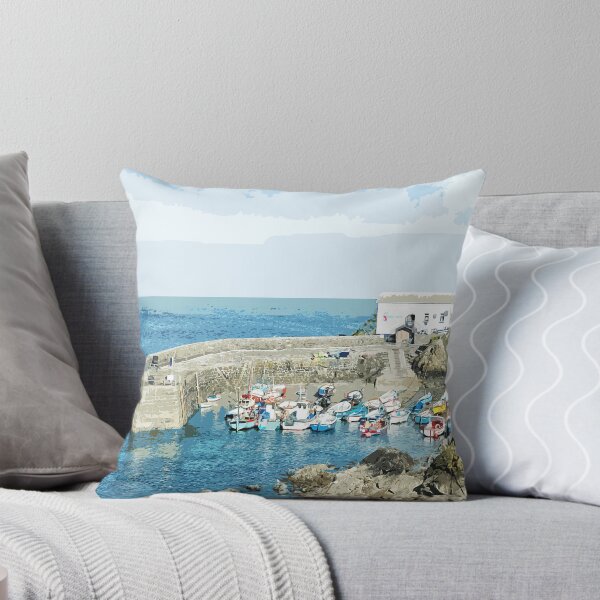 Artikel-Vorschau von Coverack, Cornwall, England. Sommerliche Hafenlandschaft am Meer, designt und verkauft von BarbaraGlebska.