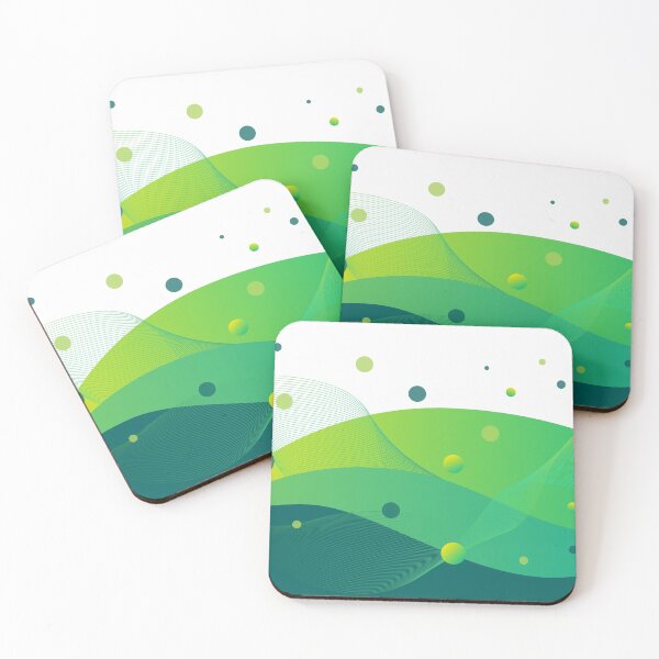 Item preview, Green Waves and spheres --  3D Abstract geometric design designed and sold by MagicStrawberry.