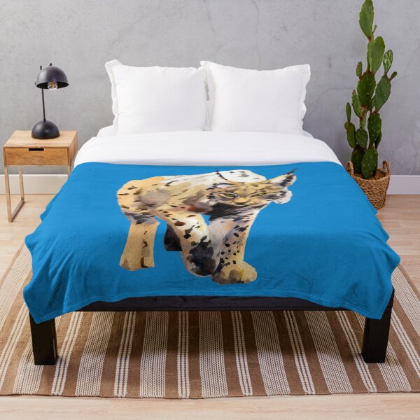 Item preview, A painted Eurasian lynx - big wild cat - wildlife artist  designed and sold by Blue-element.