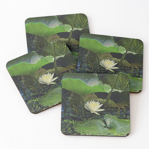 Item preview, Water Lily Sheltered by its Own Leaves designed and sold by JinjerS.