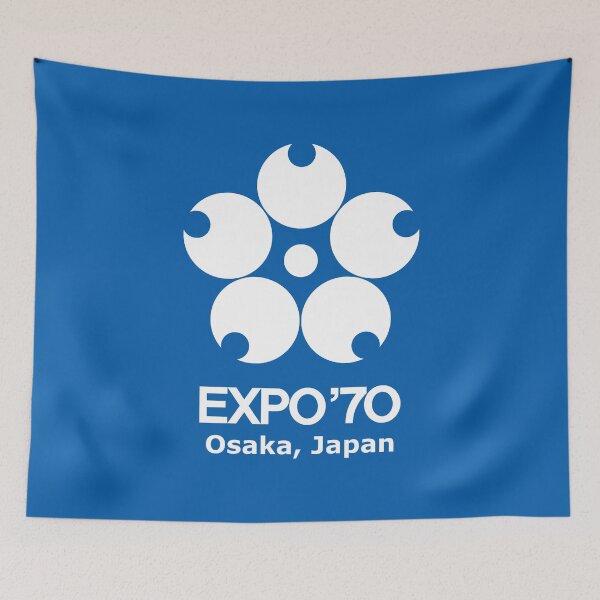 Item preview, white osaka vintage japan world's fair expo 1970 designed and sold by cangurojoe.