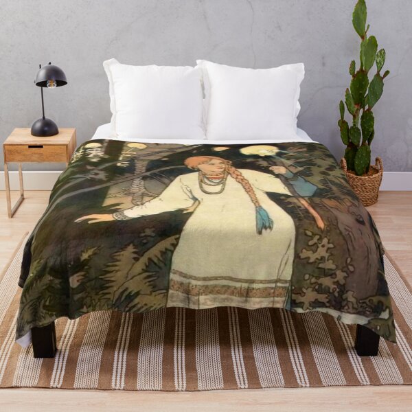 Item preview, Vasilisa at the Hut of Baba Yaga by Ivan Bilibin designed and sold by IndieArtDream.
