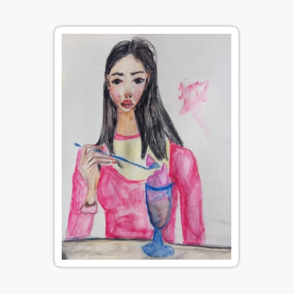 A GIRL WITH A SUNDAE Sticker