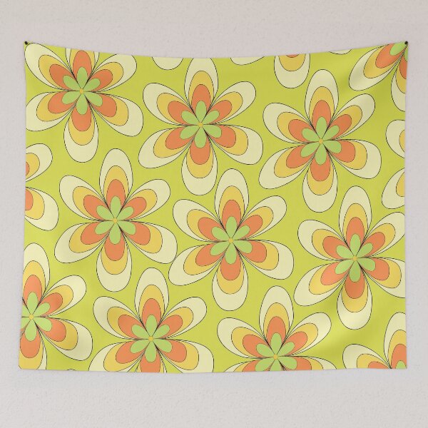 Item preview, Summer Retro Colored Flowers designed and sold by ckylin.