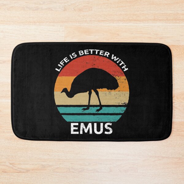 Item preview, Life Is Better With Emus Emu Retro Vintage Australian Animals Ratite Gift designed and sold by leofel.