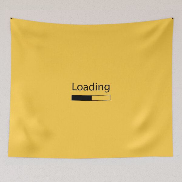 Item preview, Loading, please wait Lettering Black Text Google Chrome yellow Background designed and sold by Alexander Wingate.