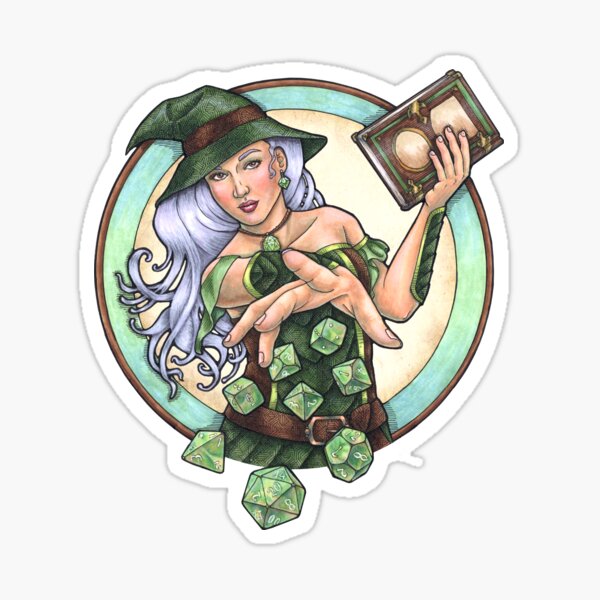 Role Playing Witch by Bobbie Berendson W Sticker