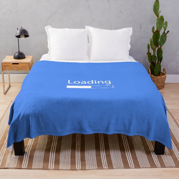 Item preview, Loading, please wait Lettering White Text Google Chrome blue Background designed and sold by Alexander Wingate.