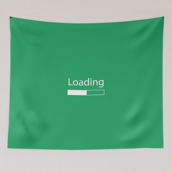 Item preview, Loading, please wait Lettering White Text Google Chrome green Background designed and sold by Alexander Wingate.
