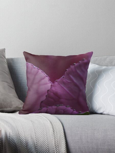 Purple leaves Throw Pillow